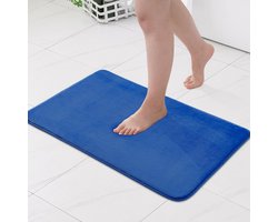 Goodivery ® Antislip Douchemat met Traagschuim en Fluweel voor Badkamer en Woonkamer, 40 x 60 cm, Zeeblauw