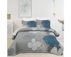 Goodivery ® Beddengoed Set met Bloemenmotief voor Tweepersoonsbed - Inclusief 2 Kussenslopen