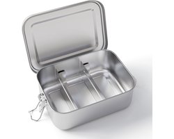 Goodivery ® Buitengewoon handige roestvrijstalen lunchbox met verstelbare vakken en lekvrije afdichting, ideaal voor onderweg