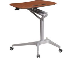 Goodivery ® Bureau Laptop Tafel, Verstelbare Hoogte Ergonomische Werkplek Met Wieltjes