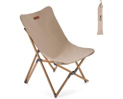 Goodivery ® Comfortabele Opvouwbare Houten Stoel voor Camping en Buitenactiviteiten