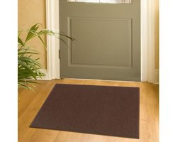 Goodivery ® Donkerbruine Vloerkleed met Antislip Rug - Comfort en Veiligheid in Elk Huis