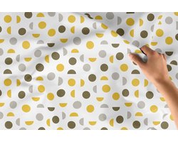Goodivery ® Elegante Gele Ronde Tafelkleed van 100% Katoen voor 4-Persoons Eettafel
