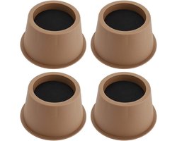 Goodivery ® Furniture Verhogers Set van 4 voor Bed, Stoel, Bureau, Tafel en Bank in Bruin