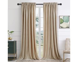 Goodivery® - Gordijnen Kant En Klaar Met Haakjes - Voor Woonkamer Verduisterende Thermisch Geïsoleerde Gordijnen Met 2 Panelen En Gordijnroedezak Voor Slaapkamer 132 X 175 CM