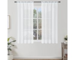 Goodivery ® Gordijnen voor Woonkamer - Transparante Elegantie met Lussen, 160 cm Lang en 140 cm Breed