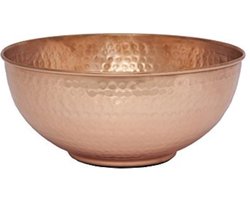 Goodivery ® Handgemaakte Middelgrote Koperen Kom met Unieke Gehamerde Afwerking voor Keuken en Decor