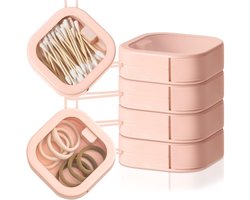 Goodivery ® Handige Opbergdozen voor Haaraccessoires en Sieraden in Compact Formaat, Set van 4 Stuks