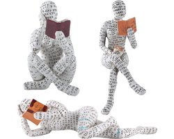 Goodivery ® Home Decor Pulp Lezende Vrouwen Denker Standbeeld Esthetische Sculptuur Kamerdecoratie Moderne Abstracte Decoratie op Plank Tafel Bureau voor Woonkamer Kantoor Slaapkamer G