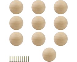 Goodivery ® Houten Meubelknoppen Set van 10 voor Kasten en Laden met Gladde Afwerking