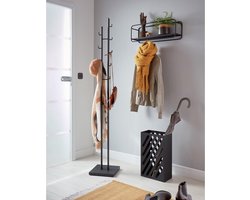 Goodivery ® Kledingstandaard in Moderne Stijl met Meerdere Haken en Stevige Constructie, Zwart Metaal