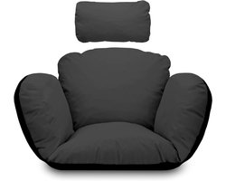 Goodivery® - Kussen Voor Hangstoel - Eetkussen Voor Schommelstoel Hangende Schommel En Hangend Zitkussen Met Rugleuning En Kussen Grafiet