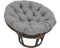 Goodivery® - Kussen Voor Hangstoel - Leesstoel Rond - Tuinstoelkussen - Papasan Hangstoelkussen - Stoelen Niet Inbegrepen - Grijs - 60 X 60 CM