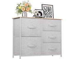 Goodivery - Ladekast - Ladenkast - Ladekasten - Dressoir - Lade - Kastje - Lichtgrijs - 85.1 x 30 x 69.6 cm