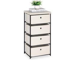 Goodivery - Ladekast - Opslag - Opbergkast - Kast voor slaapkamer - Gebroken wit - 32 x 42 x 84