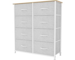 Goodivery ® - ladenkast - 8 Ladenkast - Stoffen ladekast met makkelijk te openen handgreep - 29.8D x 85.6W x 97.5H cm - Lichtgrijs