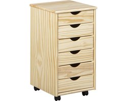 Goodivery - Ladenkastje - Bureauladekast - Mobiele kast - Natuurlijk - 40D x 35W x 65H