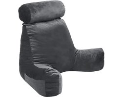 Goodivery - Leeskussen voor in bed - uitgesneden schuim kan gebruikt worden als kussen/rolkussen - rugsteun - 50 x 80 x 65cm - Grijs