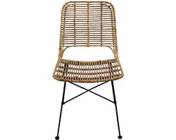 Goodivery ® Luxe Rotan Stoel voor Moderne Interieurs met Comfortabel Zitoppervlak en Stabiel Metalen Frame