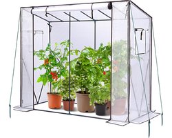 Goodivery ® Optimale Groei Kas voor Tomaten en Groenten met PE Deksel en Raam 200x77x170 cm
