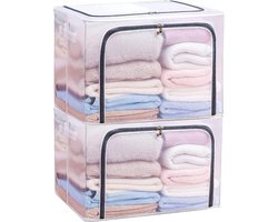 Goodivery ® Opvouwbare Opslagtas voor Dekbedden, Kussens en Seizoenskleding met Groot Transparant Venster