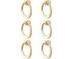 Goodivery ® Ronde Swing Ring, 6 Stuks Kast Lade Ring Handgrepen Massief Messing Zinklegering Drop Dressoir Kast Keukenkast Deur Hangende Handgrepen (Geborsteld Goud)