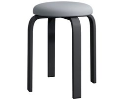 Goodivery® Stapelbare metalen kruk met comfortabele ademende bekleding en verstelbare glijders