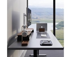 Goodivery ® Stijlvolle Bureau Organizer met Compartimenten, Kurk en Aluminium, Multifunctionele Opbergtray voor Bureau