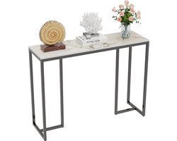 Goodivery ® Stijlvolle Moderne Console Tafel met Marmeren Blad en Slank Metalen Frame