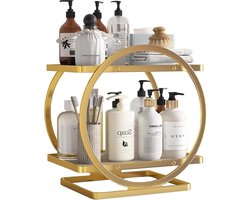 Goodivery ® Stijlvolle Twee-laags Organizer voor Parfum en Make-up met Metalen Design