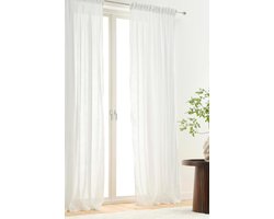 Goodivery ® Stijlvolle Witte Gordijnset van Twee Stuks met Veelzijdige Ophangopties voor Elk Interieur