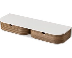 Goodivery ® Stijlvolle Zwevende Wandplank met 2 Lades - Houten Hangplank voor Diverse Ruimtes