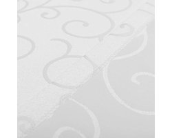 Goodivery ® tafelkleed damast ornamenten zijdeglans kringel / cirkel design tafelkleed met zoom, fraai tafelkleed tafel dek afwasbaar en strijkvrij, grootte en kleur naar keuze, 130x220 cm