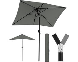 Goodivery® - Terras Parasol Voor Appartement - 206 X 135 CM - UV-Beschermende Strandparaplu UPF 50+ - Kantelbaar Verstelbaar - Met Opbergtas - Geventileerde Rechthoekige Paraplu Voor Balkon - Tuin - Patio