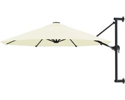 Goodivery® - Terras Parasol Voor Appartement - Wandparasol Met Metalen Stok 300CM Zand Outdoor Patio Paraplu