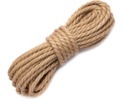 Goodivery® - Touw - 8 MM X 25 M - Sterk Touw Van Natuurlijke Hennepvezels Voor Tuin - Doe-Het-Zelf - Decoratie - Bundelen En Kamperen - Robuust Jute Koord - Touw - Pakketkoord