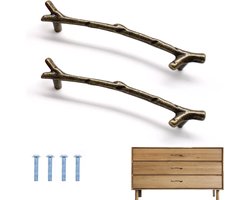 Goodivery ® Unieke Vintage Handgrepen voor Meubels in Vertakte Vorm, Set van 2 Stuks