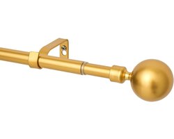 Goodivery ® Verstelbare gordijnroede/gordijnrail van 30 tot 52 inch, uitschuifbaar van metaal, voor woonkamer, slaapkamer en badkamer, 76-132 cm,Goud