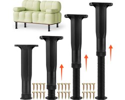Goodivery ® Verstelbare Meubelpoten Set van 4 met Variabele Hoogte voor Diverse Meubels in Huis