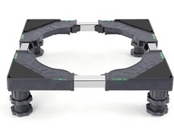 Goodivery ® - Wasmachine Verhoger - Wasmachineonderstel met 4 Beklede Poten - max. Belasting 200 kg - Verstelbare Breedte 40-62 cm - Verstelbare Hoogte 10-12,5 cm Wasmachineonderstel - Grijs