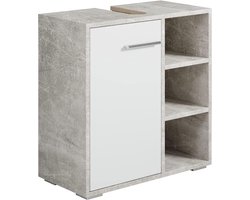 Goodivery - Wastafelonderkast met Uitsparing - Beton Wit - Wastafel Onderkast met Uitsparing - 30x60x60cm - Wit