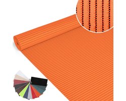 Goodivery ® Zachte Schuimmat Badmat Antislip voor Badkamer en Douche in Effen Oranje 1500 x 65 cm
