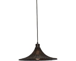 GOOD&MOJO Hanglamp Borabora - Rotan Zwart - Ø40cm - - Hanglampen Eetkamer, Slaapkamer, Woonkamer