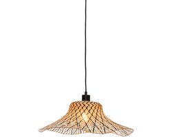 GOOD&MOJO Hanglamp Ibiza - Bamboe/Zwart - 50x50x15cm - - Hanglampen Eetkamer, Slaapkamer, Woonkamer