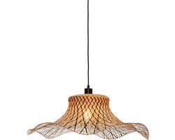 GOOD&MOJO Hanglamp Ibiza - Bamboe/Zwart - 65x65x20cm - Bohemian - Hanglampen Eetkamer, Slaapkamer, Woonkamer