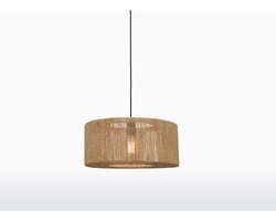 GOOD&MOJO Hanglamp Iguazu - Jute - Recht - Ø50cm - Scandinavisch,Bohemian - Hanglampen Eetkamer, Slaapkamer, Woonkamer