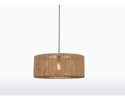 GOOD&MOJO Hanglamp Iguazu - Jute - Recht - Ø60cm - Scandinavisch,Bohemian - Hanglampen Eetkamer, Slaapkamer, Woonkamer