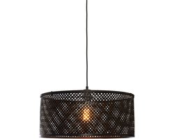 GOOD&MOJO Hanglamp Java - Bamboe Zwart - Ø50cm - Modern - Hanglampen Eetkamer, Slaapkamer, Woonkamer