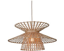 GOOD&MOJO Hanglamp Machupicchu - Naturel - Ø57cm - Bohemian - Hanglampen Eetkamer, Slaapkamer, Woonkamer