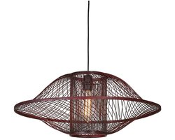 GOOD&MOJO Hanglamp Maui - Bordeaux - Ø70cm - Bohemian - Hanglampen Eetkamer, Slaapkamer, Woonkamer